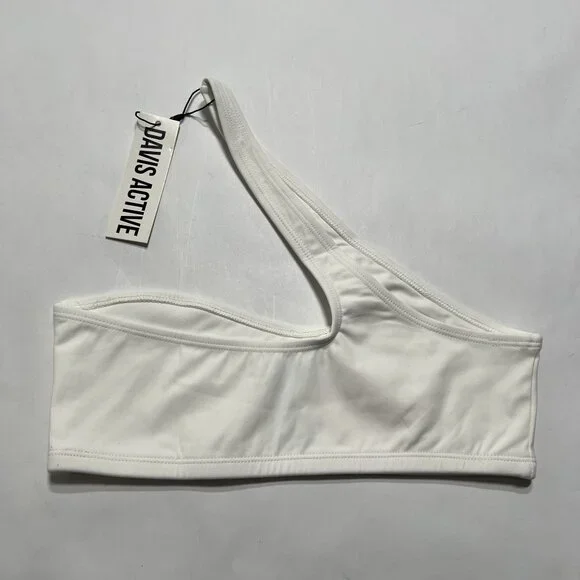 Davis Active Cross Shoulder Bra in Ivory